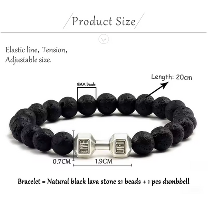 Natural Volcanic Stone Bracelet - Natural Lava Stone Bracelet
