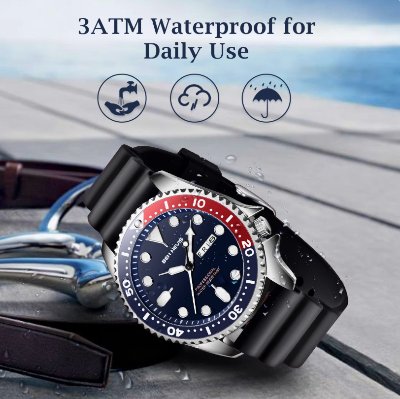 Stars & Stripes Diver - Wristwatch for men - Patriotic theme, Happy Independence Day