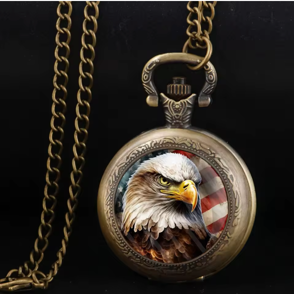 The Liberty Timepiece - Quartz Pocket Watch - Happy Independence Day