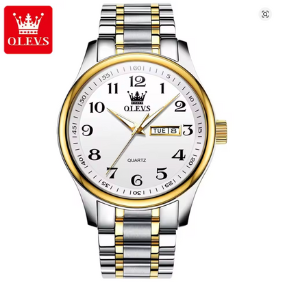 Crownline - Men's Luxury Watch with Stainless Steel Build, Date Display & Chronograph Features