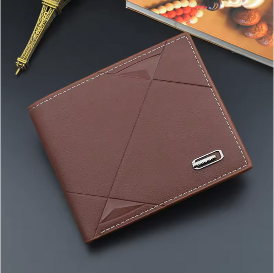 SleekGuard Slim Bifold - Ultra-Slim Bifold Faux Leather Men’s Credit & ID Wallet – Sleek Business Billfold Clutch with RFID-Safe Card Slots and Cash Compartment