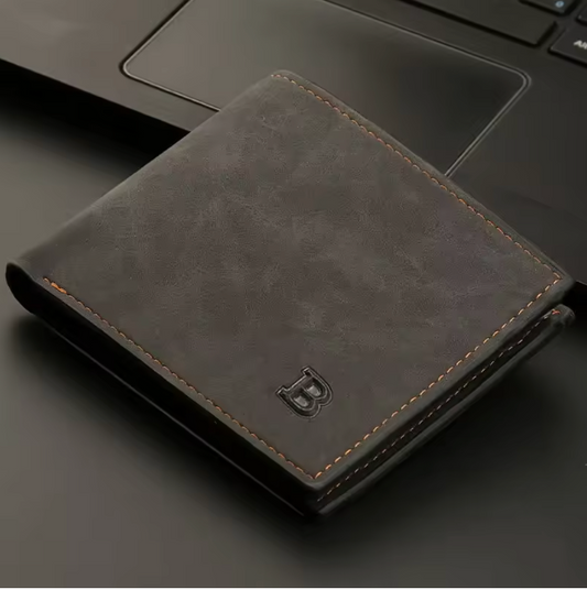 Heritage Vault Collection - Premium Vintage Men’s Leather Bifold Wallet with Slim Card Slots, Zippered Coin Pocket & Retro Stitch Detailing