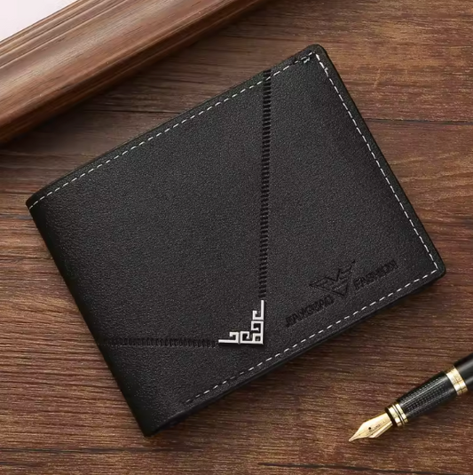 AeroClip Slim Series - Men’s Ultra-Slim Leather Bifold Wallet with Integrated Money Clip, RFID-Blocking Card & ID Slots