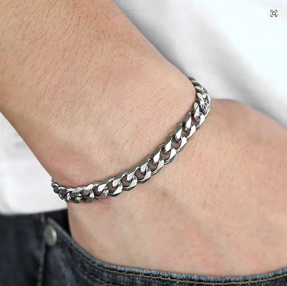 Black Miami Stainless Steel Cuban Bracelet