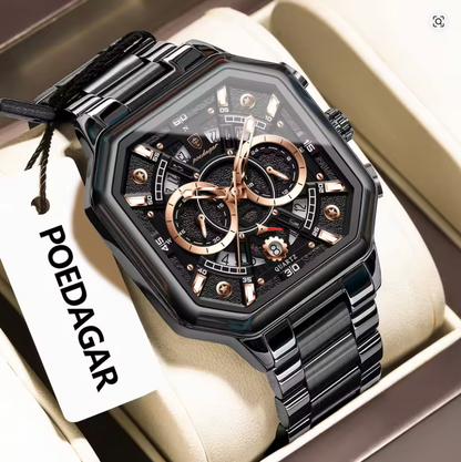 Iron Eclipse - ZaneLuxe Luxury Men's Automatic Watch Gold & Silver