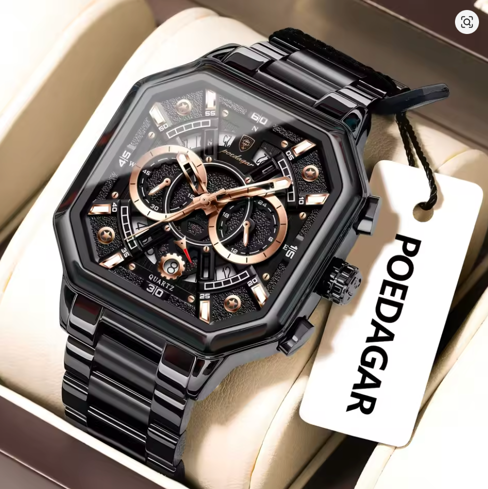 Iron Eclipse - ZaneLuxe Luxury Men's Automatic Watch Gold & Silver