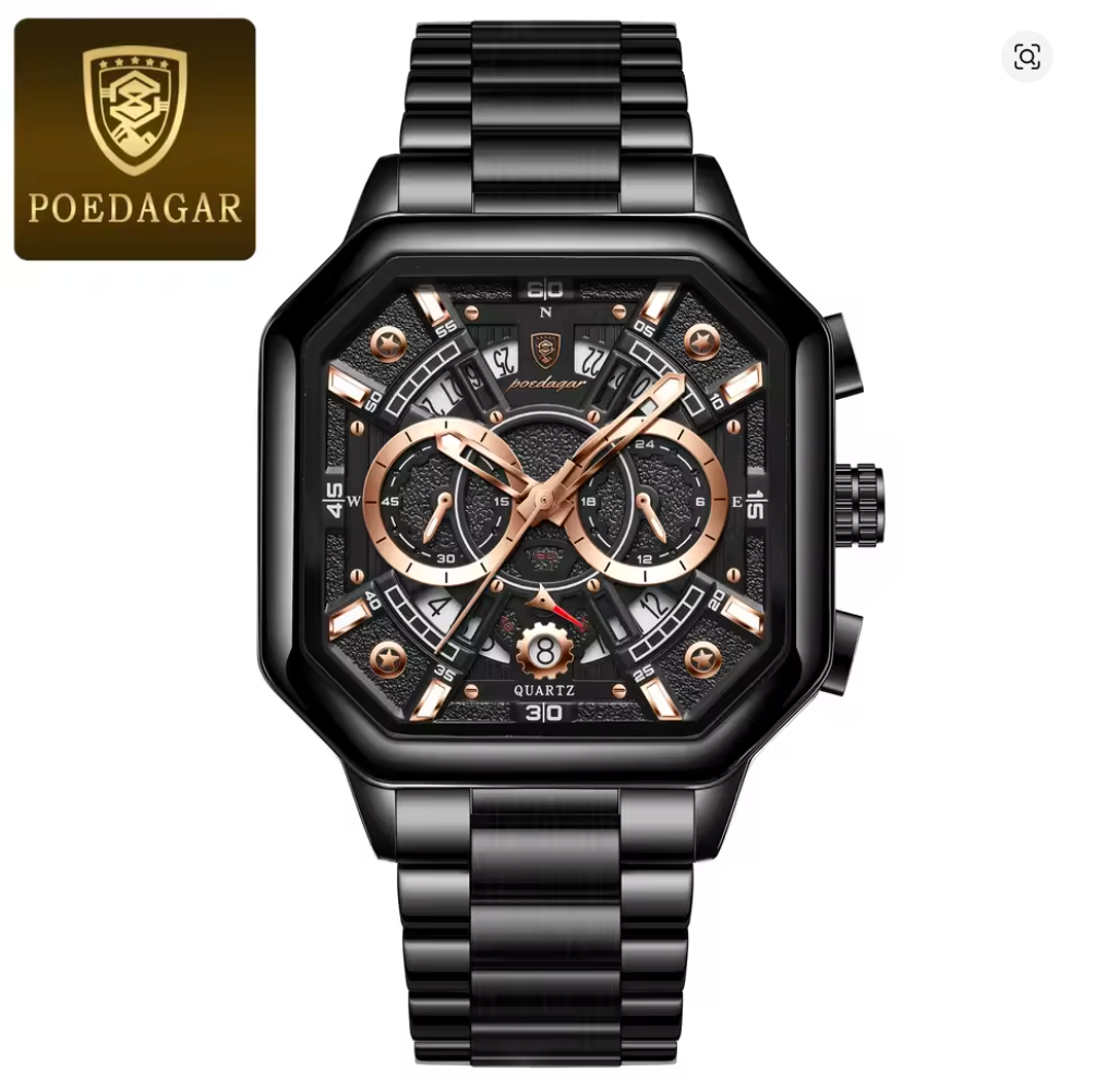 Iron Eclipse - ZaneLuxe Luxury Men's Automatic Watch Gold & Silver