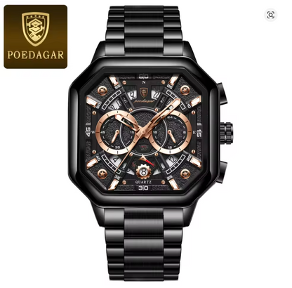 Iron Eclipse - ZaneLuxe Luxury Men's Automatic Watch Gold & Silver