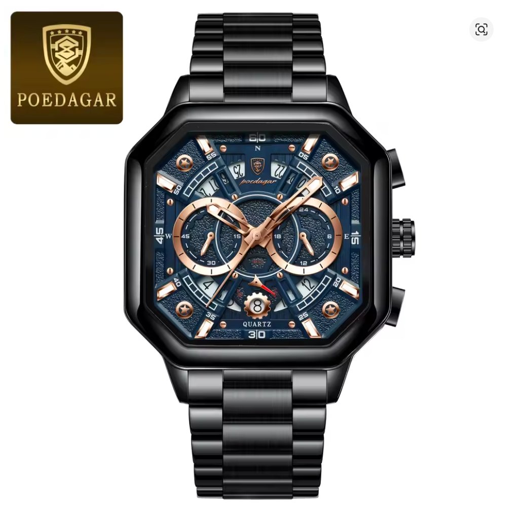 Iron Eclipse - ZaneLuxe Luxury Men's Automatic Watch Gold & Silver