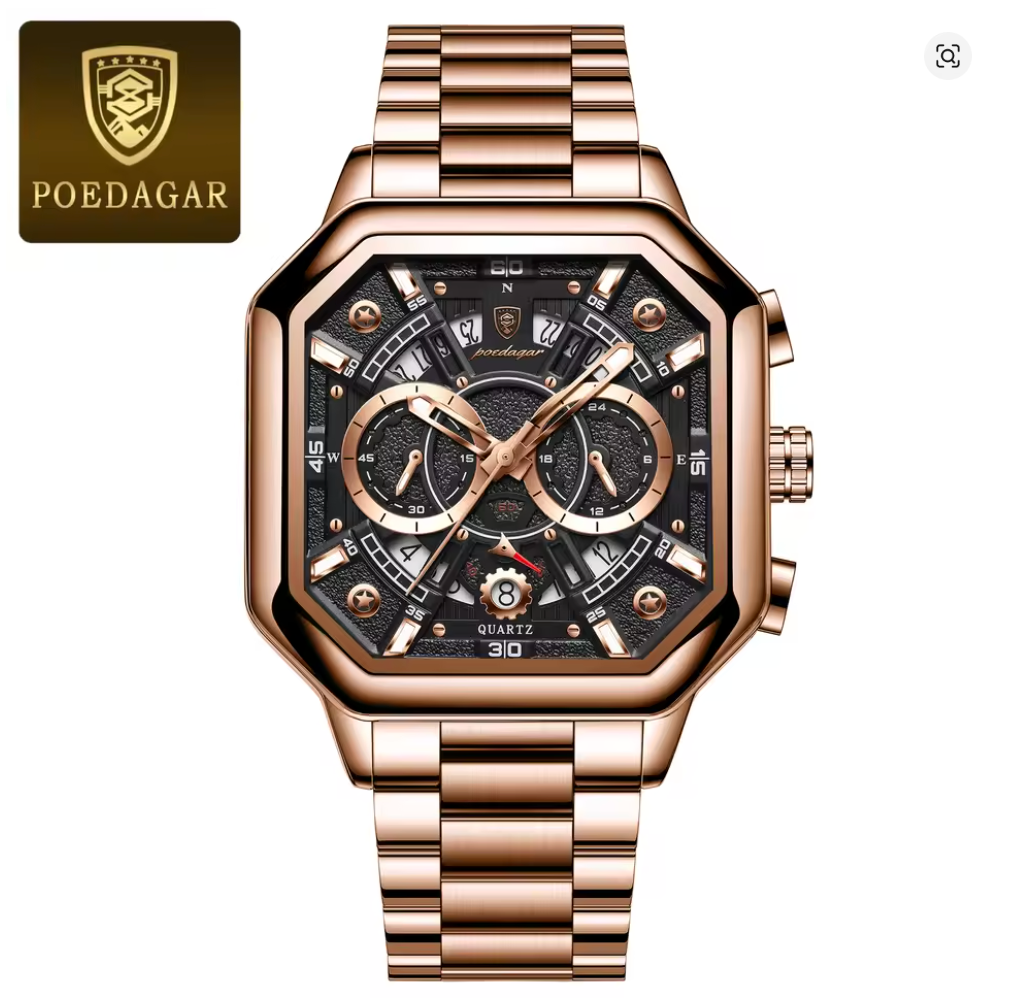 Iron Eclipse - ZaneLuxe Luxury Men's Automatic Watch Gold & Silver