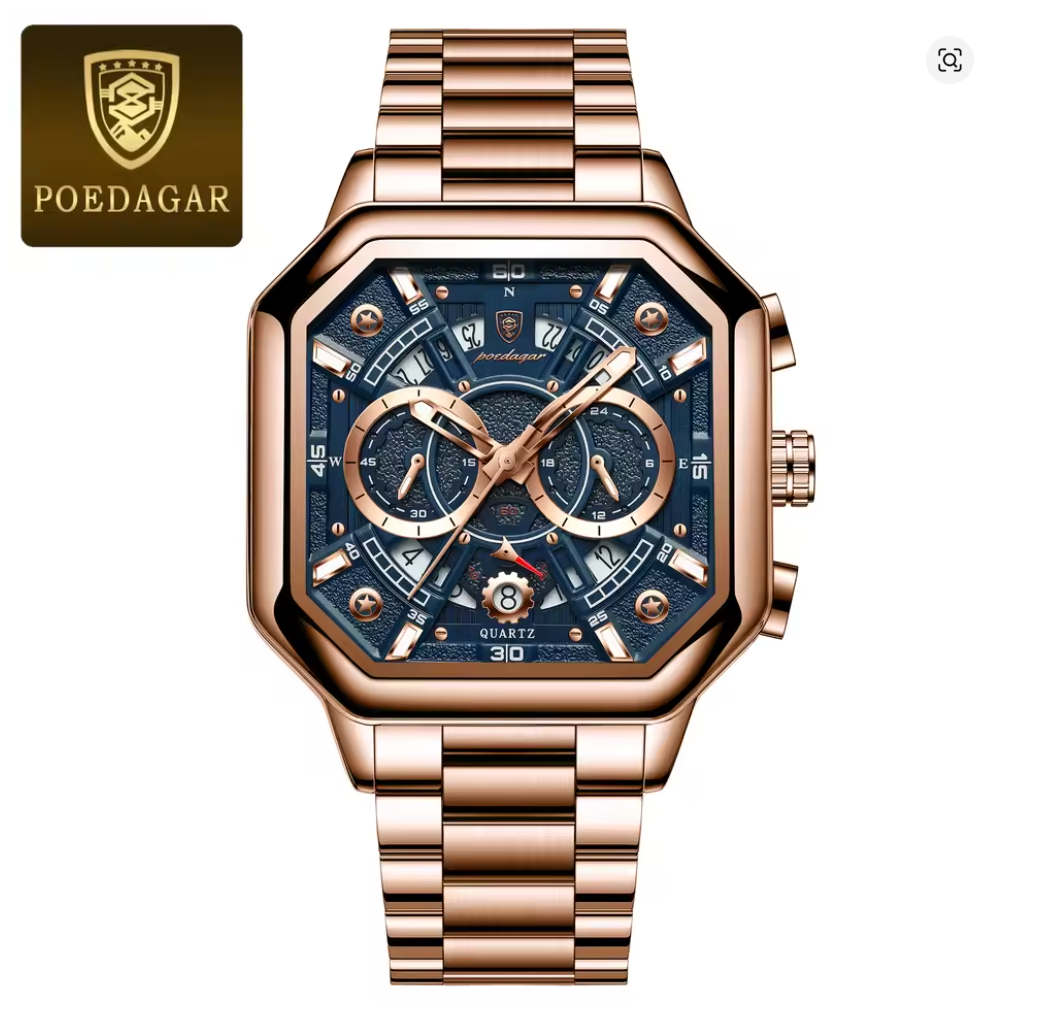 Iron Eclipse - ZaneLuxe Luxury Men's Automatic Watch Gold & Silver