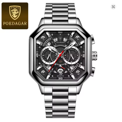 Iron Eclipse - ZaneLuxe Luxury Men's Automatic Watch Gold & Silver