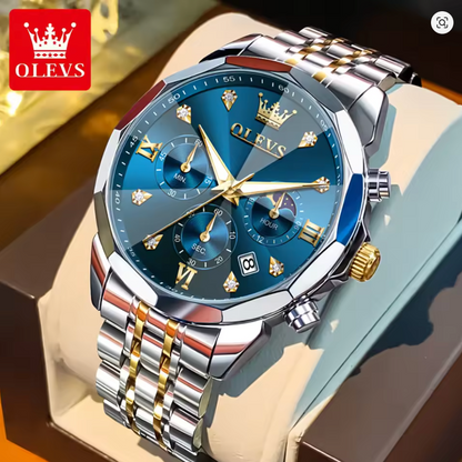 Luminous Chronograph - AstroVanta Wristwatch Stainless Steel Quartz For Men