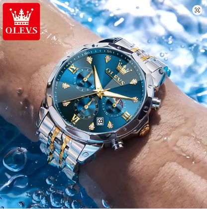 Luminous Chronograph - AstroVanta Wristwatch Stainless Steel Quartz For Men