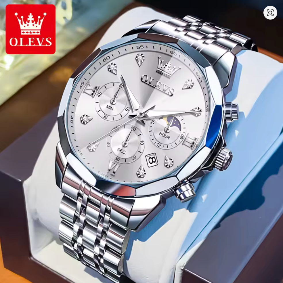 Luminous Chronograph - AstroVanta Wristwatch Stainless Steel Quartz For Men