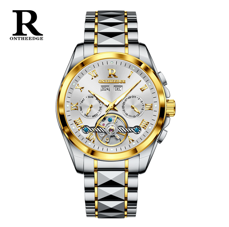 AstroLume - ZaneLuxe Luxury Men's Automatic Watch Gold & Silver