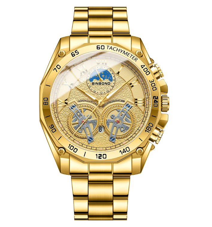 Titan Celestia - ZaneLuxe Luxury Men's Automatic Watch Gold & Silver