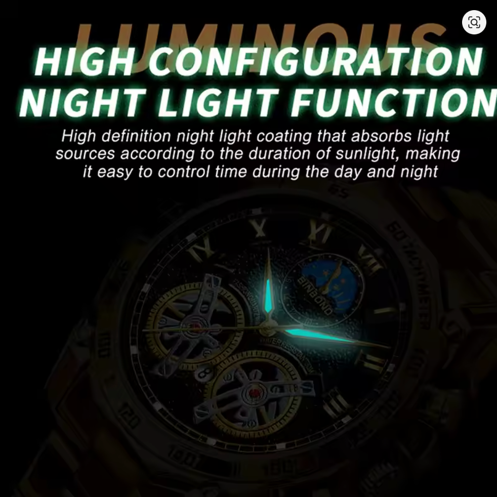 Titan Celestia - ZaneLuxe Luxury Men's Automatic Watch Gold & Silver