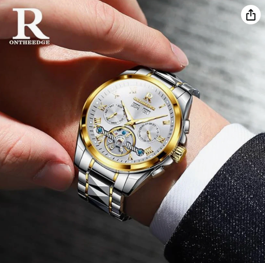 Astro Zenith - Solis - ZaneLuxe's Luxury Men's Automatic Watch Gold & Silver