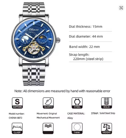 Astoria - ZaneLuxe's Luminous Chronograph Edition - Stainless Steel