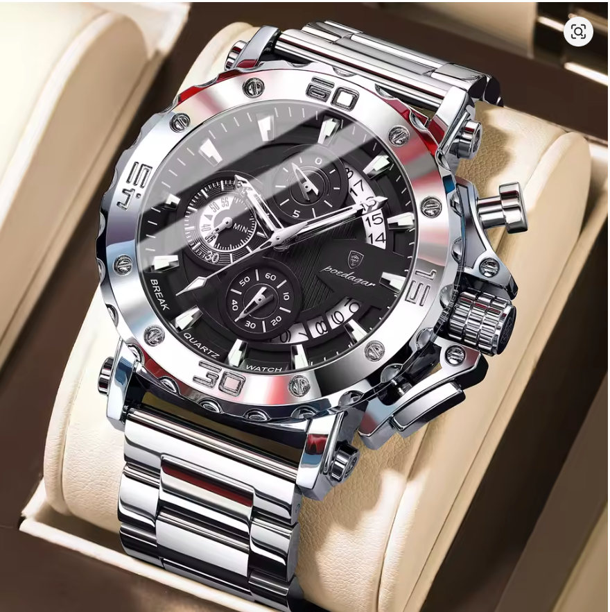 Strikewatch - ZaneLuxe's Luminous Chronograph Edition - Stainless Steel Automatic Watch