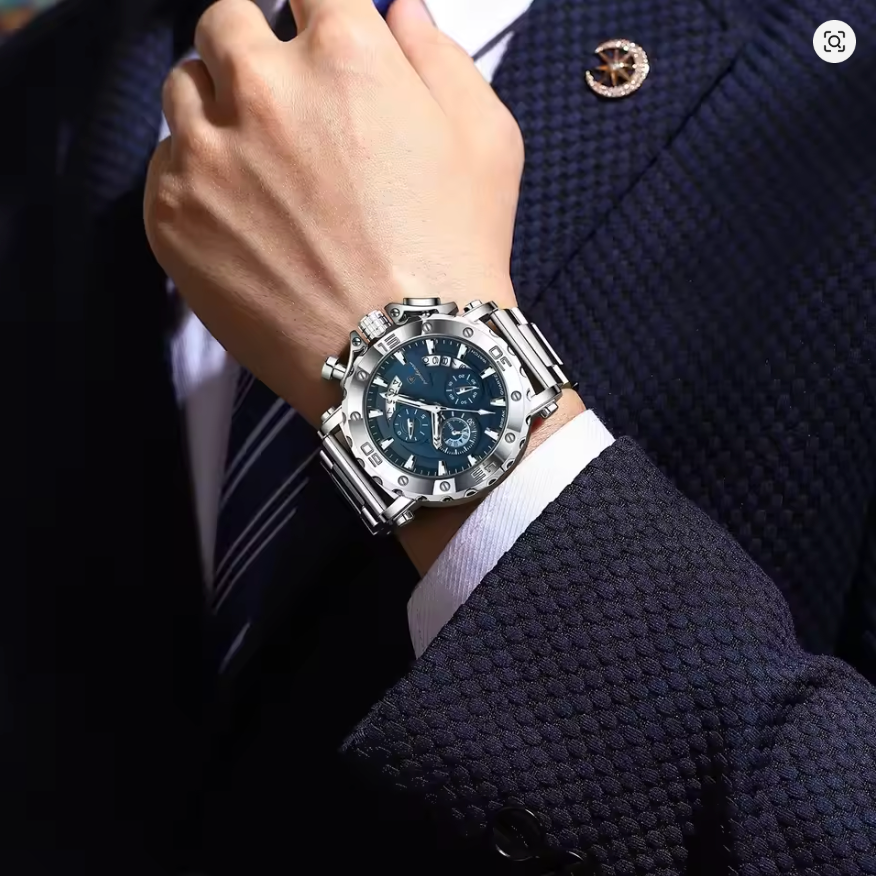 Strikewatch - ZaneLuxe's Luminous Chronograph Edition - Stainless Steel Automatic Watch