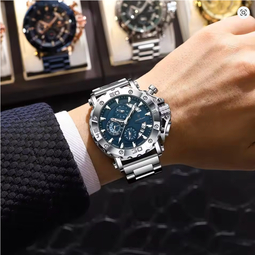 Strikewatch - ZaneLuxe's Luminous Chronograph Edition - Stainless Steel Automatic Watch