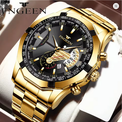 Velocity Gold - ZaneLuxe's Luminous Chronograph Edition - Stainless Steel Automatic Watch