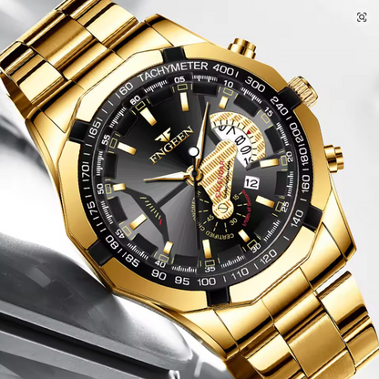 Velocity Gold - ZaneLuxe's Luminous Chronograph Edition - Stainless Steel Automatic Watch