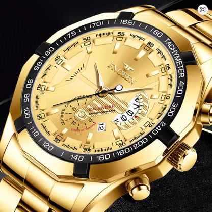 Velocity Gold - ZaneLuxe's Luminous Chronograph Edition - Stainless Steel Automatic Watch