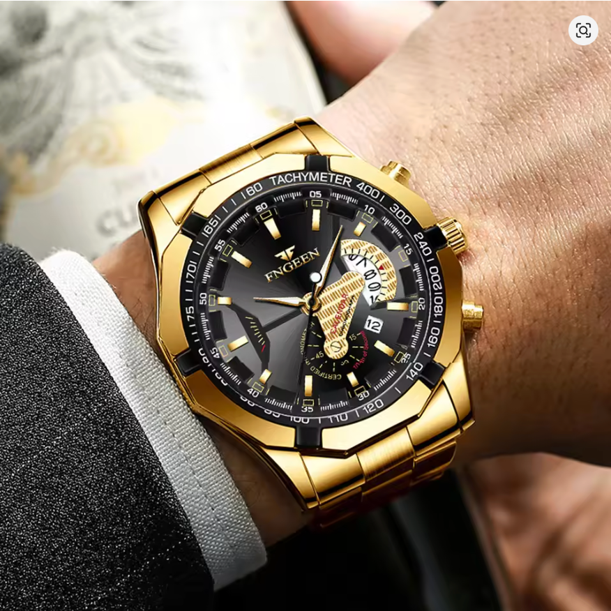 Velocity Gold - ZaneLuxe's Luminous Chronograph Edition - Stainless Steel Automatic Watch