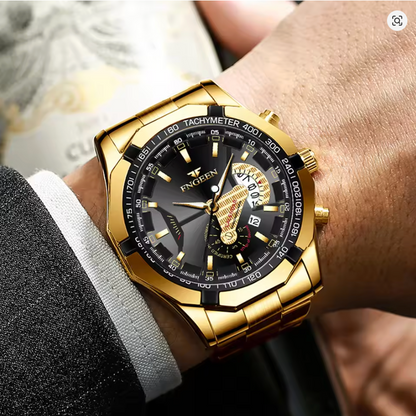 Velocity Gold - ZaneLuxe's Luminous Chronograph Edition - Stainless Steel Automatic Watch