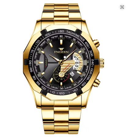 Velocity Gold - ZaneLuxe's Luminous Chronograph Edition - Stainless Steel Automatic Watch