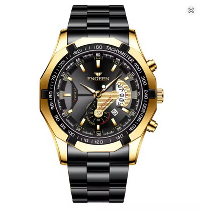 Velocity Gold - ZaneLuxe's Luminous Chronograph Edition - Stainless Steel Automatic Watch