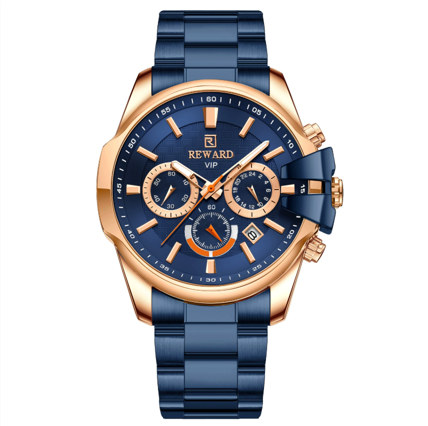 Noble Axis - ZaneLuxe's Luminous Chronograph Edition - Stainless Steel Automatic Watch