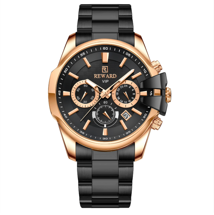 Noble Axis - ZaneLuxe's Luminous Chronograph Edition - Stainless Steel Automatic Watch