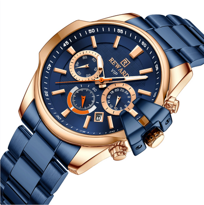 Noble Axis - ZaneLuxe's Luminous Chronograph Edition - Stainless Steel Automatic Watch