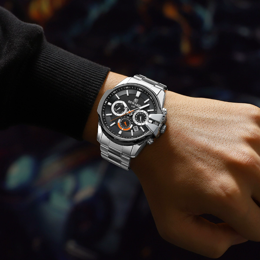 Noble Axis - ZaneLuxe's Luminous Chronograph Edition - Stainless Steel Automatic Watch