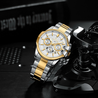 Noble Axis - ZaneLuxe's Luminous Chronograph Edition - Stainless Steel Automatic Watch