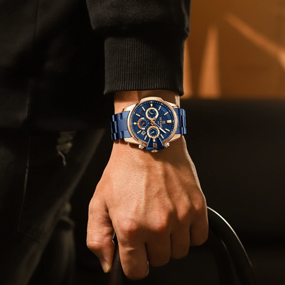 Noble Axis - ZaneLuxe's Luminous Chronograph Edition - Stainless Steel Automatic Watch