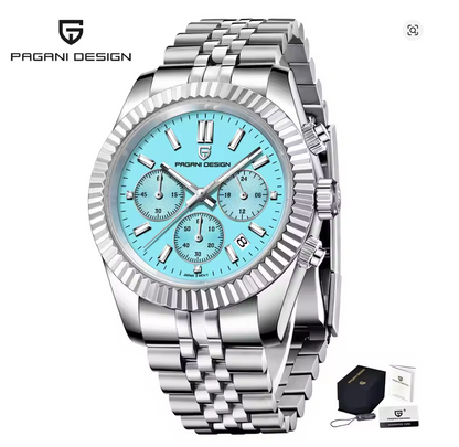 Duskline - ZaneLuxe's Luminous Chronograph Edition - Stainless Steel Automatic Watch