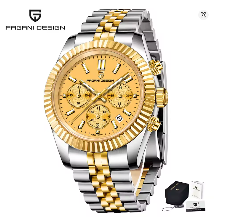 Duskline - ZaneLuxe's Luminous Chronograph Edition - Stainless Steel Automatic Watch