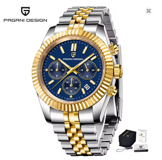 Duskline - ZaneLuxe's Luminous Chronograph Edition - Stainless Steel Automatic Watch