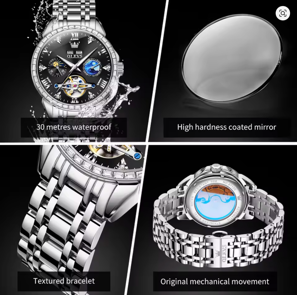 The Chancellor - ZaneLuxe's Waterproof Luminous Date Stainless Steel Men's Watch