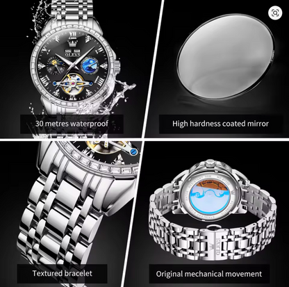 The Chancellor - ZaneLuxe's Waterproof Luminous Date Stainless Steel Men's Watch