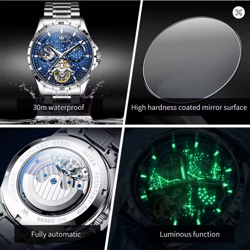 Milky Way Moon Phase Mechanical Watch