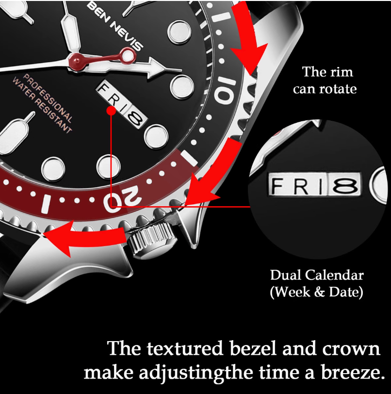 Stars & Stripes Diver - Wristwatch for men - Patriotic theme, Happy Independence Day