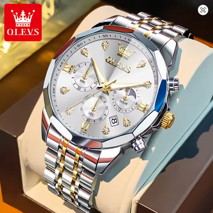 Luminous Chronograph - AstroVanta Wristwatch Stainless Steel Quartz For Men