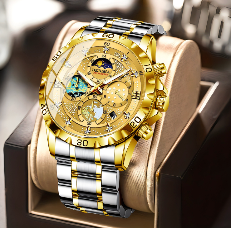 Titan Luxor - ZaneLuxe Luxury Men's Automatic Watch Gold & Silver