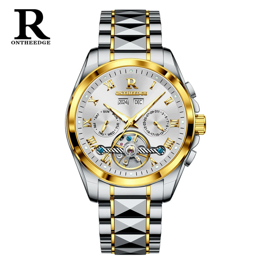 AstroLume - ZaneLuxe Luxury Men's Automatic Watch Gold & Silver